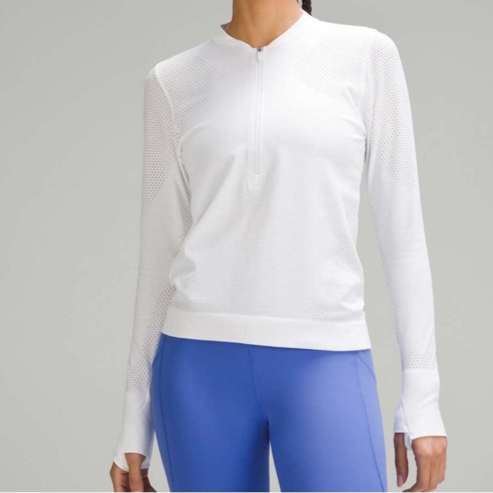 Lululemon Swiftly Midweight Half-Zip Long-Sleeve Shirt in White